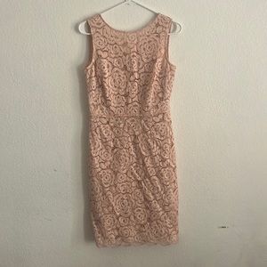 Blush Pink Mini Lace Flower Dress | Ellen Tracy